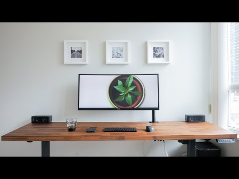 DIY Dream Desk Setup - Clean Modern Wood Design