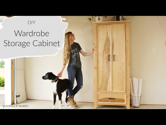 How to Build a Wardrobe Armoire Cabinet--{Using 2x4s and Plywood!}