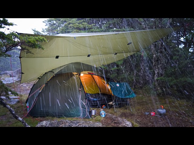 The Worst Storm I Have Ever Camped In - Heavy Rain Camping