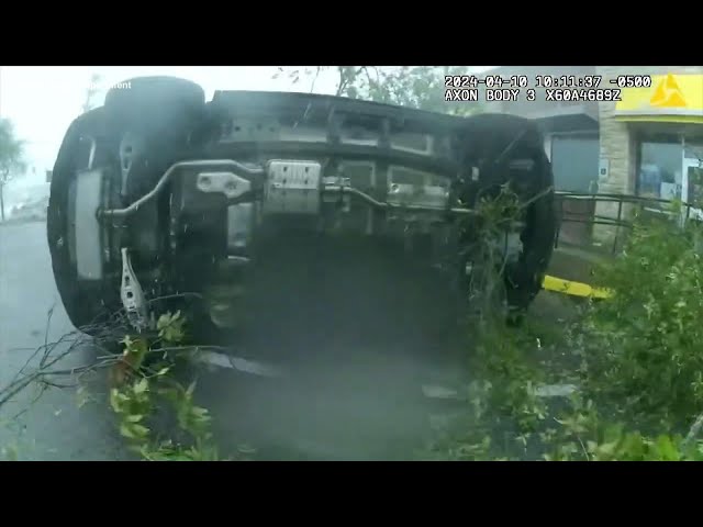 Tornado Flips SUV With Woman Inside