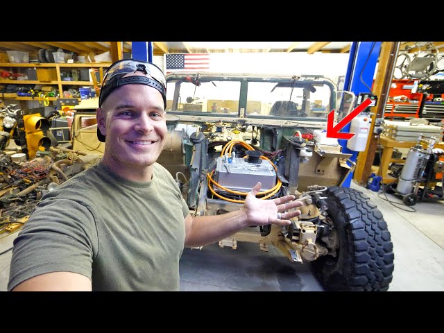 We stole the Brakes from a Tesla! - Totally Silent Electric Hummer?