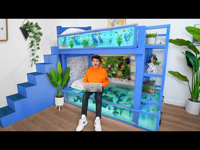I Turned my Bunk Bed into a Fish Tank!