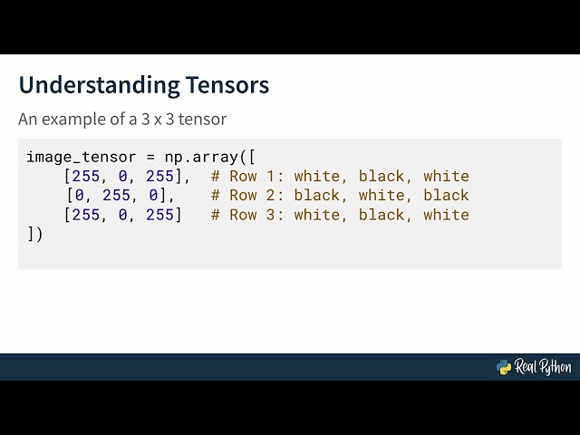 Working with Tensors and TensorFlow