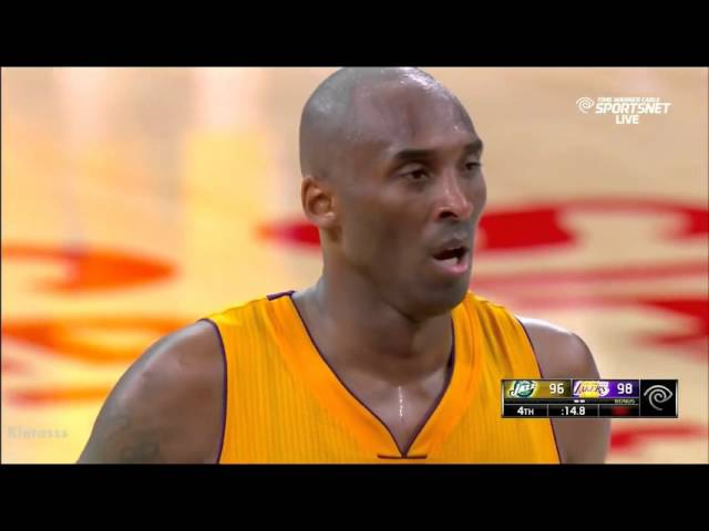 Kobe Bryant Amazing last 3 minutes in his FINAL GAME vs Jazz (04/13/16)