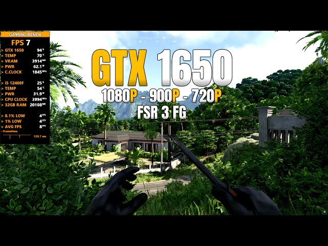 Gray Zone Warfare - GTX 1650 - 1080P - 900P - 720P - FSR 3 - Frame Gen