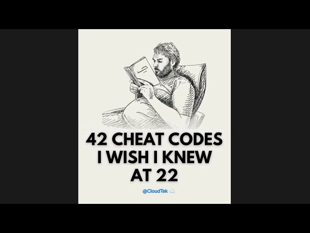 42 cheat codes i wish i could know at 22 #cheatcodes #CloudTek #english