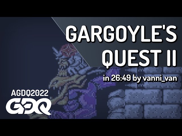 Gargoyle's Quest II by vanni_van in 26:49 - AGDQ 2022 Online