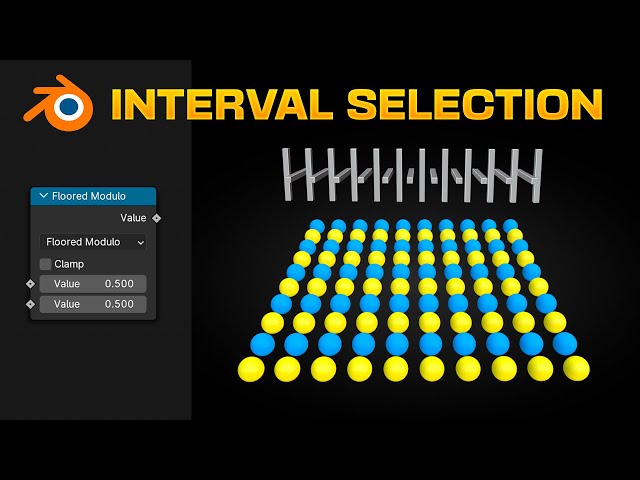 Even and Odd and Advanced Selections with MODULO in Blender - Geometry Nodes