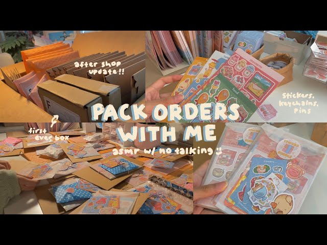 asmr packing orders for my small business // no music or talking