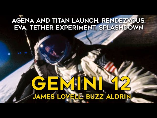 Gemini 12 Full Mission - Audio, Footage, Narration, Buzz Aldrin, James Lovell, EVA, Agena, Docking