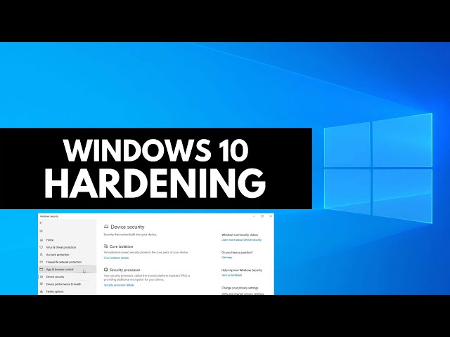 Windows 10 Hardening