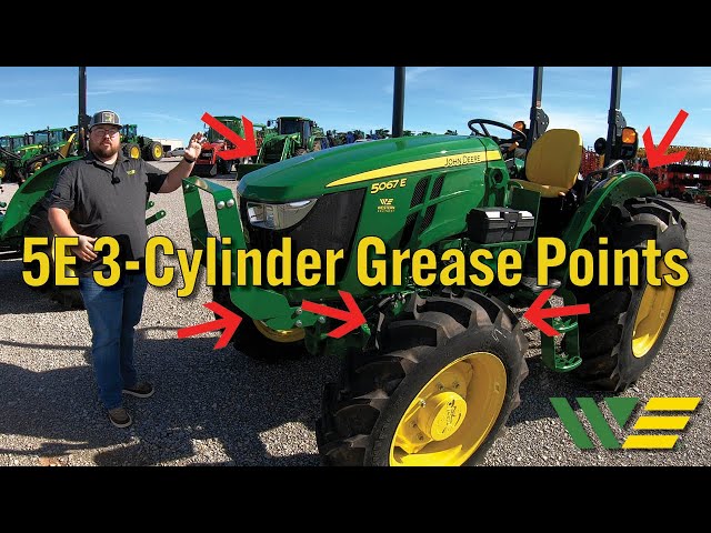 ALL Grease Points on John Deere 5E 3-Cylinder Tractors