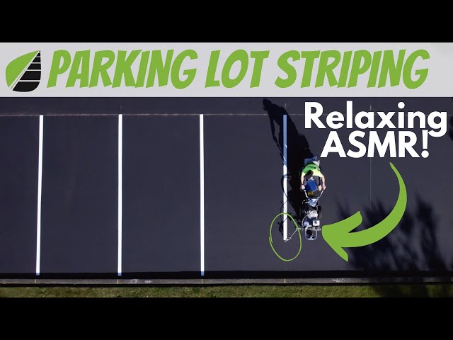 HOW TO STRIPE PARKING STALLS FOR YOUR CHURCH - ASMR 4K Relaxing Film with Calming Music