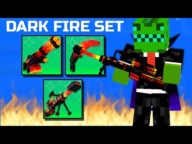 OVERPOWERE BURNING! Pixel Gun 3D Dark Fire Set Review Costs $6...