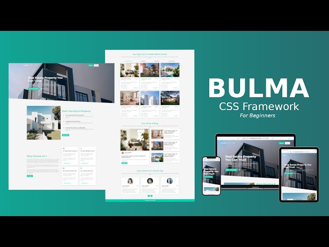Bulma CSS Tutorial for Beginners | Real Estate Landing Page (Mini Project)