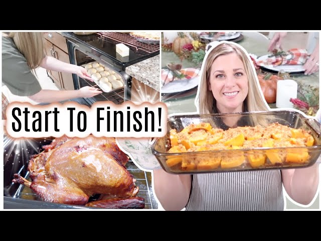 Making An Entire Thanksgiving Dinner From Start To Finish!