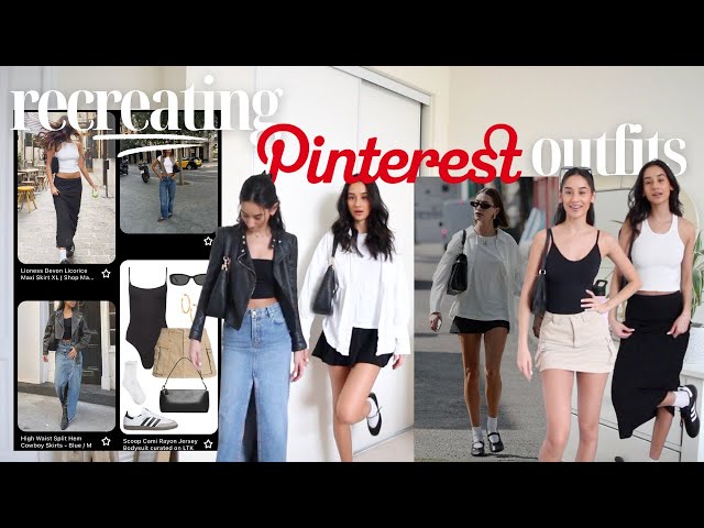 recreating pinterest outfits! (aesthetic SPRING pins)