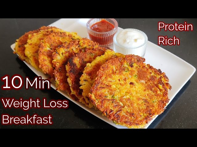 Quick Weight Loss Breakfast In 10 Minutes With Zucchini / Zucchini Lentil protein Rich Breakfast