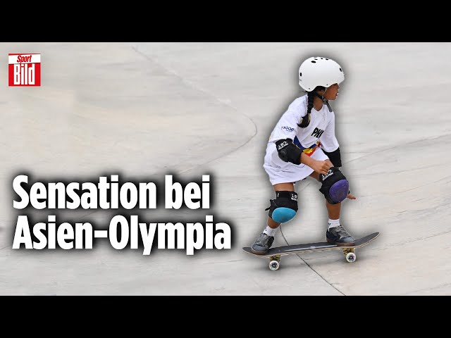 Asien Games: 9-Jährige mischt Skateboard-Finale auf! | Halleluja