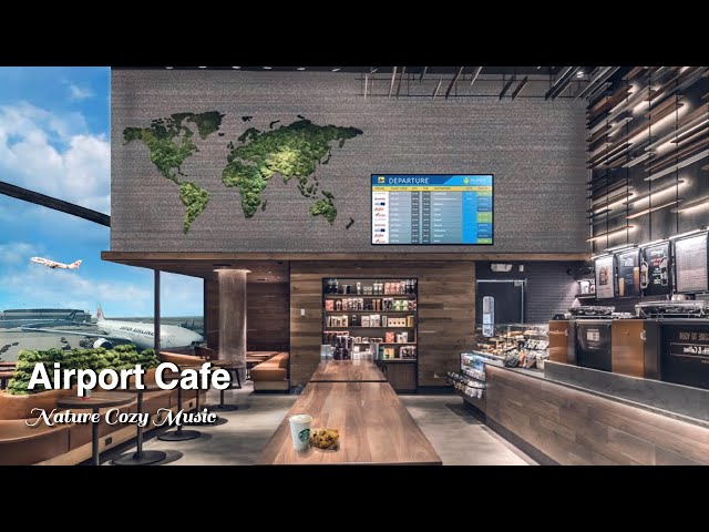 Airport Coffee Shop Ambience with  Bossa Nova Jazz Music, Withe Noise, cafe sounds