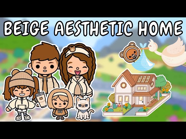 Beige Aesthetic 🪴🍼 Big Family Home 🤎 Toca Boca House Ideas 😍 TOCA GIRLZ