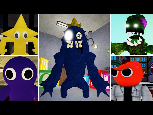 It's Creepiest Friends *NEW* Nightmare Blue and Green Rainbow Friends Chapter 2 Roblox