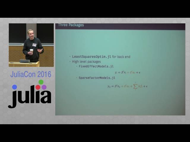 Least Squares with High-Dimensional Variables | Matthieu Gomez | JuliaCon 2016