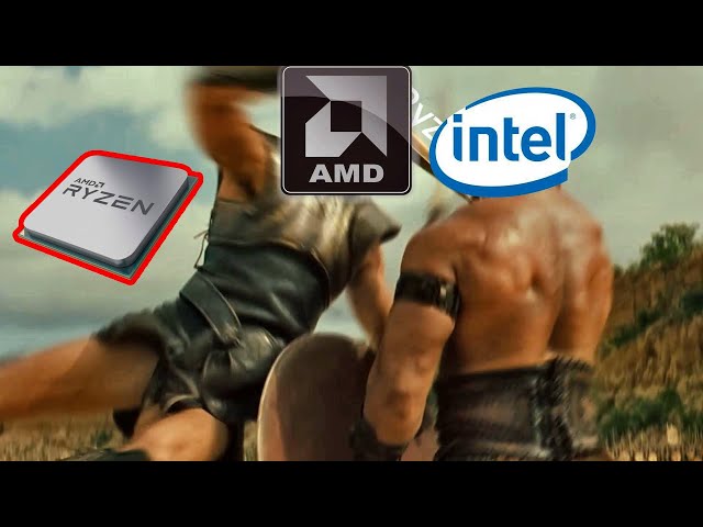 Intel vs AMD CPU Battle 3200 Years ago meme