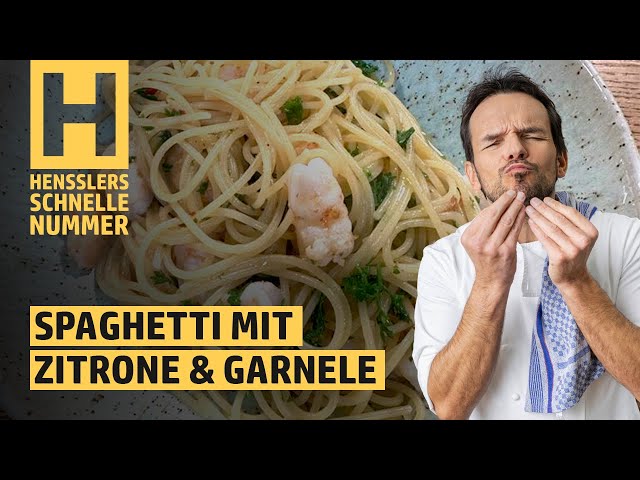 Schnelles Spaghetti mit Zitrone und Garnele Rezept von Steffen Henssler