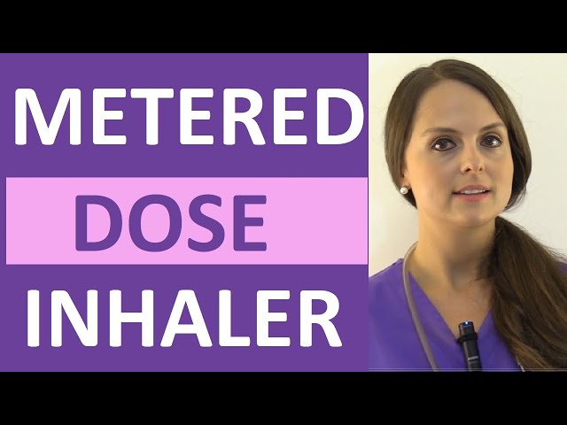 Metered-Dose Inhaler (MDI) Demonstration Without Spacer Nursing  | Open & Closed Mouth Technique