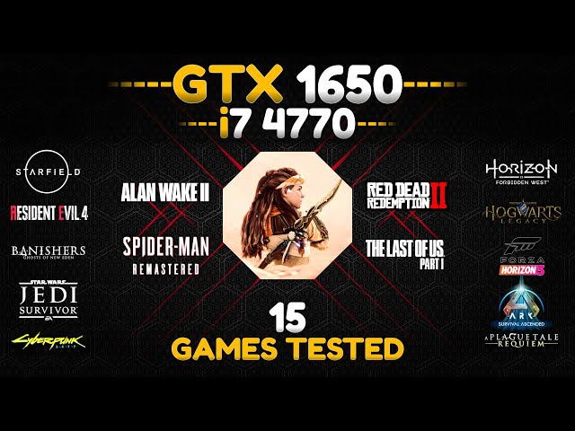 GTX 1650 + i7 4770 : 15 Games Tested in 2024