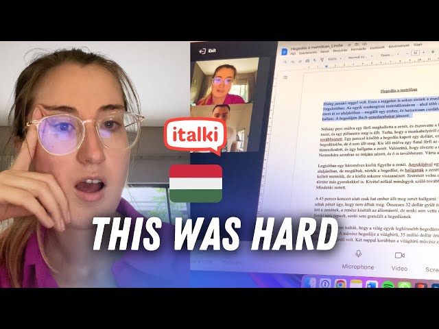 Watch me take a Hungarian lesson online (as a beginner-ish?) 🇭🇺