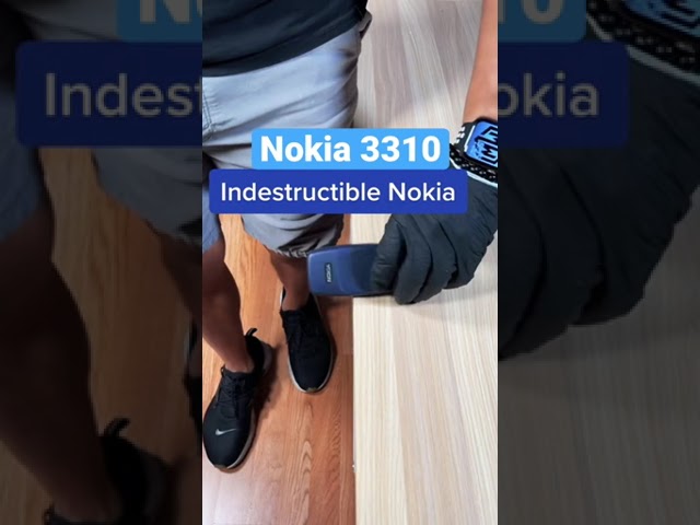 Breaking a Nokia 3310 is like bending a brick 😮🤯             #bend #nokia #break #phones