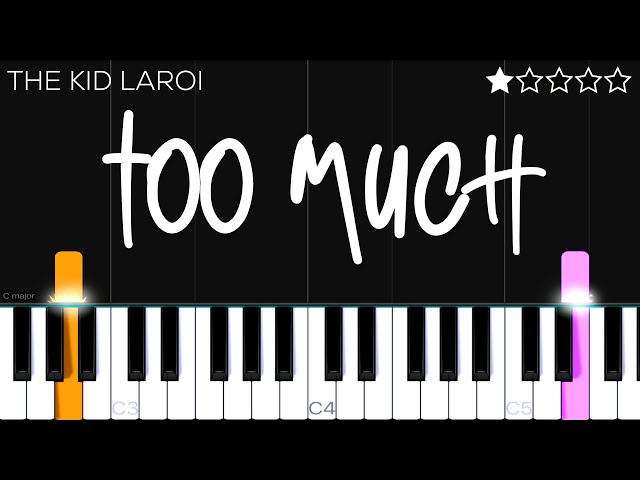 The Kid LAROI, Jung Kook & Central Cee - TOO MUCH | EASY Piano Tutorial