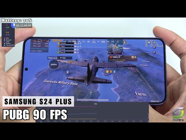 Samsung Galaxy S24 Plus Test game PUBG Mobile 90 FPS | Exynos 2400