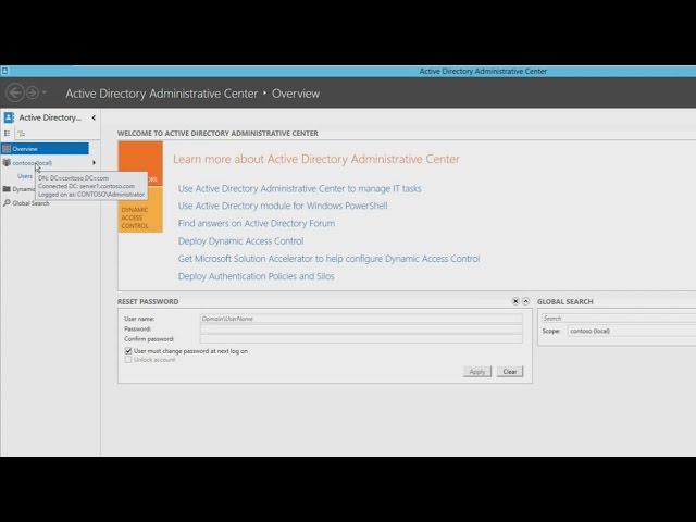 70-410 Objective 5.2 - Creating and Managing User Accounts with GUI Tools for Windows Server 2012 R2