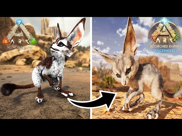 ARK Survival Evolved vs ARK Survival Ascended - Scorched Earth Dino Comparisons