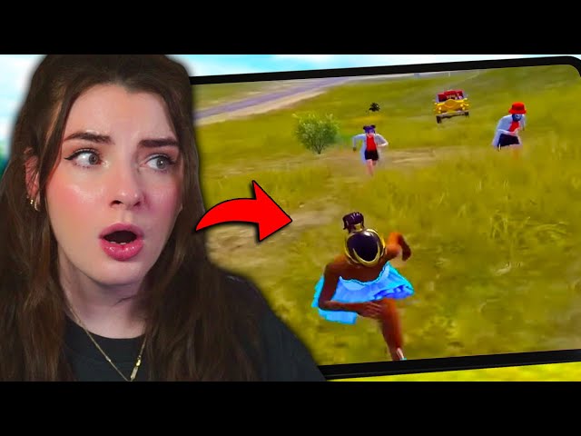 HER GAMING REACTS to WTF PUBG MOMENTS