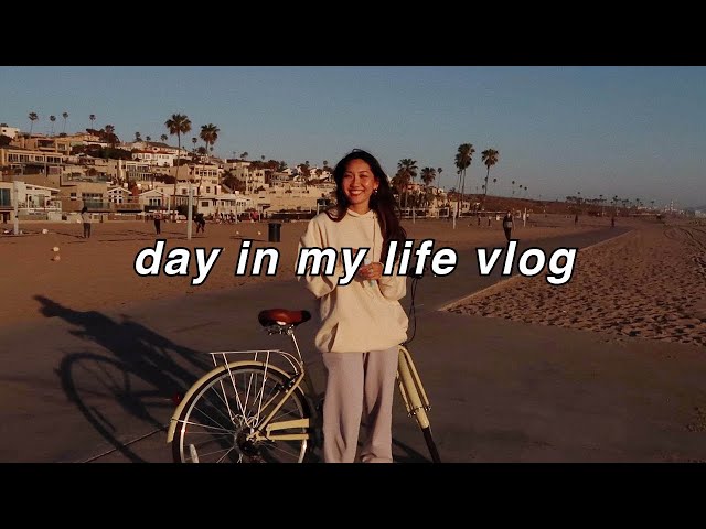 DAY IN MY LIFE | SPRING TRY ON HAUL, WHAT I EAT, SUNSET BIKE RIDE, SELF CARE ROUTINE