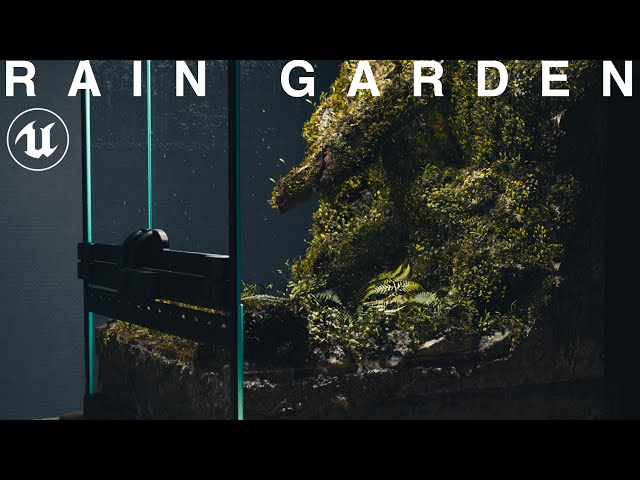 Virtual Rain Garden (Moss Terrarium) | UNREAL ENGINE 5 [4K]