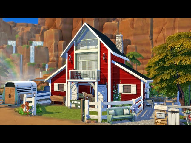 Micro House (Sims 4 Horse Ranch) 🐴 Sims 4 Speed Build Stop Motion (NO CC)