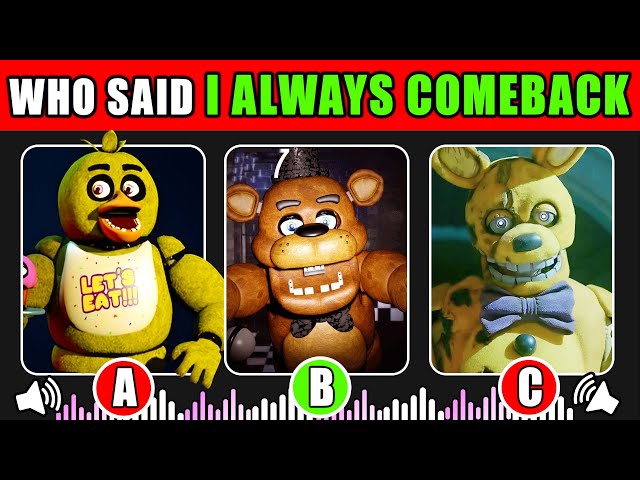 Can You Guess WHO SAID IT? Five Nights At Freddy's FNAF Movie Edition Quiz