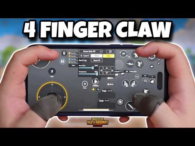 Best 4 Finger Claw PUBG MOBILE | Best 4 Finger Claw Bgmi | 4 Finger Setup Guide/ Controls Code