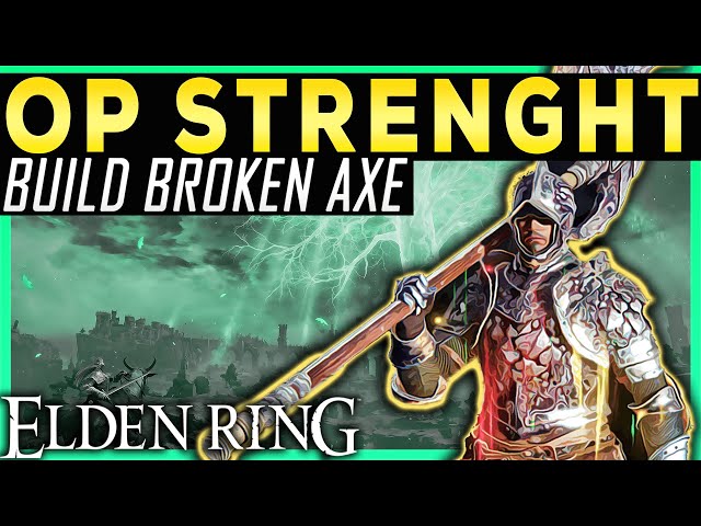 Elden Ring OP STRENGTH BUILD Patch 1.07 - Broken Build Axe of Godfrey Ash of War Insane Damage