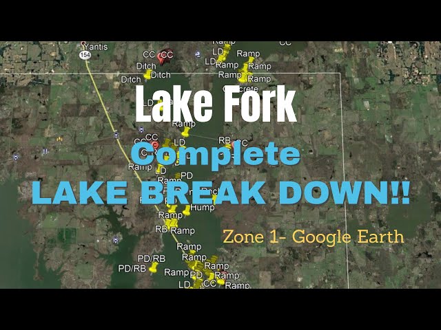 Lake Fork LAKE BREAKDOWN - Zone 1 - Find Fish Fast!!!