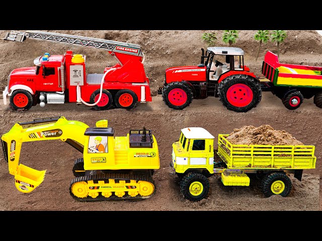 Excavators, cranes, ambulances, fire trucks help tractors