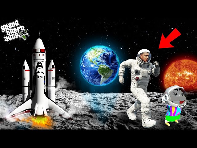 GTA 5 : Franklin's First Experience On Moon And Space With Shinchan in GTA 5 ! (GTA 5 mods)