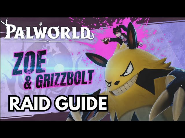 Palworld How To Defeat The First Raid Boss! Zoe and Grizzbolt