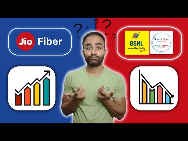 BSNL Fiber VS JIO fiber - BSNL Ko Jio Ne Wireline Connection Mai Kiya Piche