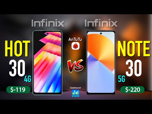 Infinix Hot 30 4g vs Infinix Note 30 5g| #G88vs6080 #antutu #geekbench #hot30 #hot30vsnote30